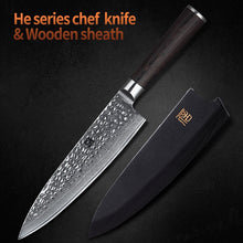 Load image into Gallery viewer, XINZUO 8" Chef Knife Chinese 67 Layers Damascus Steel Kitchen Knife Newarrive Professional VG10 Cooking Knife Pakkawood Handle