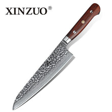 Load image into Gallery viewer, XINZUO 8.5 inch Chef Knife Chinese 67 layers Damascus Stainless Steel Kitchen Knife New Cleaver Slicing Knives Rosewood Handle