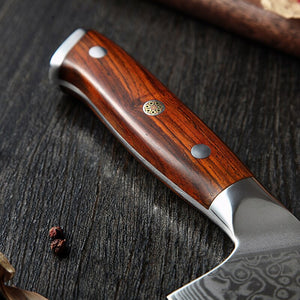 XINZUO 10" inch Chef Knives Damascus Steel Professional Gyotou Knife Kitchen Chef Accessories with Rosewood Handle Kitchen Tools