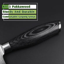 Load image into Gallery viewer, XINZUO 7 inch Santoku Knife 67 Layers Damascus Razor Steel Professional Chef Knife New Chinese Kitchen Knives Pakkawood Handle