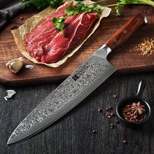 Load image into Gallery viewer, XINZUO 10&quot; inch Chef Knives Damascus Steel Professional Gyotou Knife Kitchen Chef Accessories with Rosewood Handle Kitchen Tools