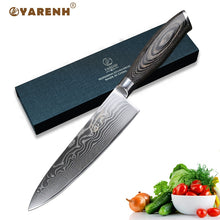 Load image into Gallery viewer, YARENH chef knife professional kitchen knives with wooden handle Japanese damascus vegetable knife cleaver slicing knife