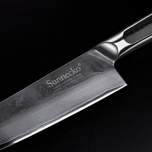 Load image into Gallery viewer, Sunnecko Profession 8&quot; inch Chef Knife Japanese VG10 Core Steel Blade Razor Sharp Damascus Kitchen Knives G10 Handle Meat Cutter