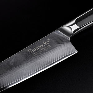 Sunnecko Profession 8" inch Chef Knife Japanese VG10 Core Steel Blade Razor Sharp Damascus Kitchen Knives G10 Handle Meat Cutter